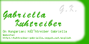 gabriella kuhtreiber business card